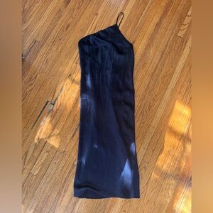 NWT Elegant Navy One-Shoulder Dress